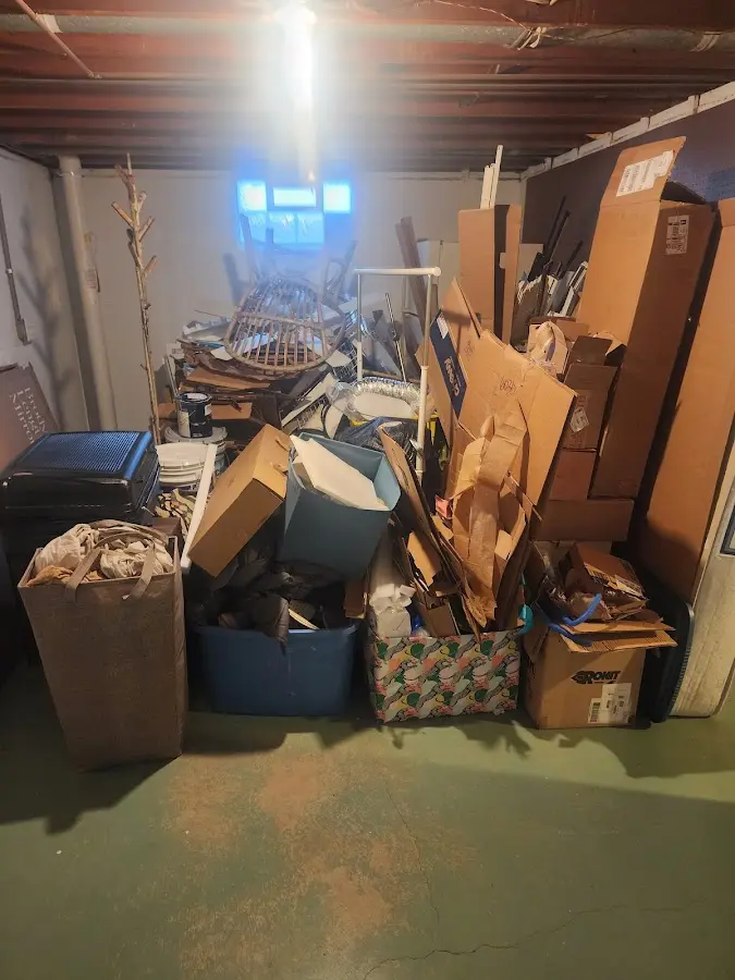 Roll-off dumpster container at job site for 20 Yard Dumpster Rental in Fleetwood